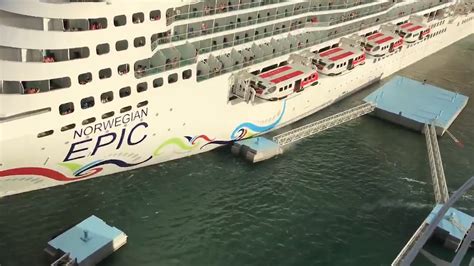 norwegian epic cruise ship crashes into dock